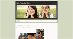 Desktop Screenshot of littlefamilydaycare.com